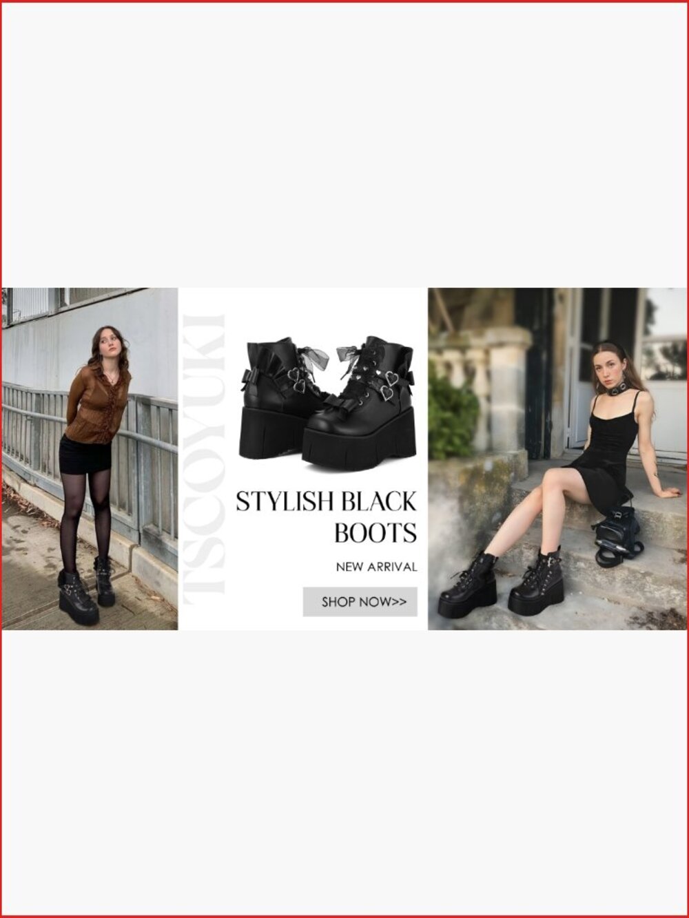 Chunky High Heel Platform Goth Ankle Boots Lace Up Wedge Booties - Picture 7 of 7